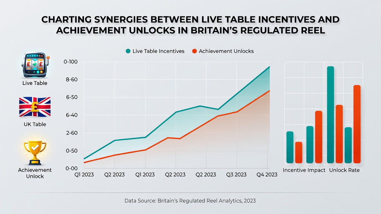 Diagram of reward flow between live tables and slot achievements on regulated UK platforms