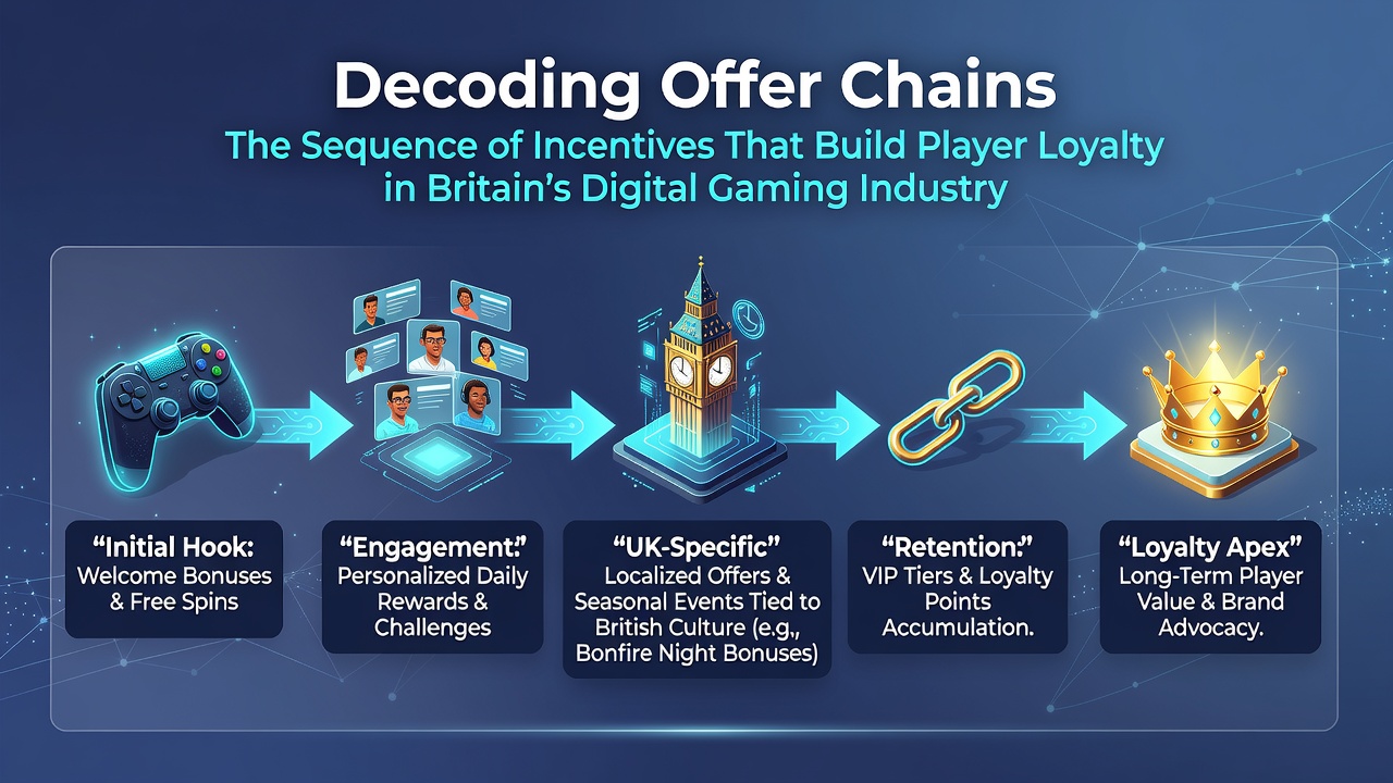 Diagram illustrating mid-chain escalation points and loyalty progression in Britain's online gaming environment