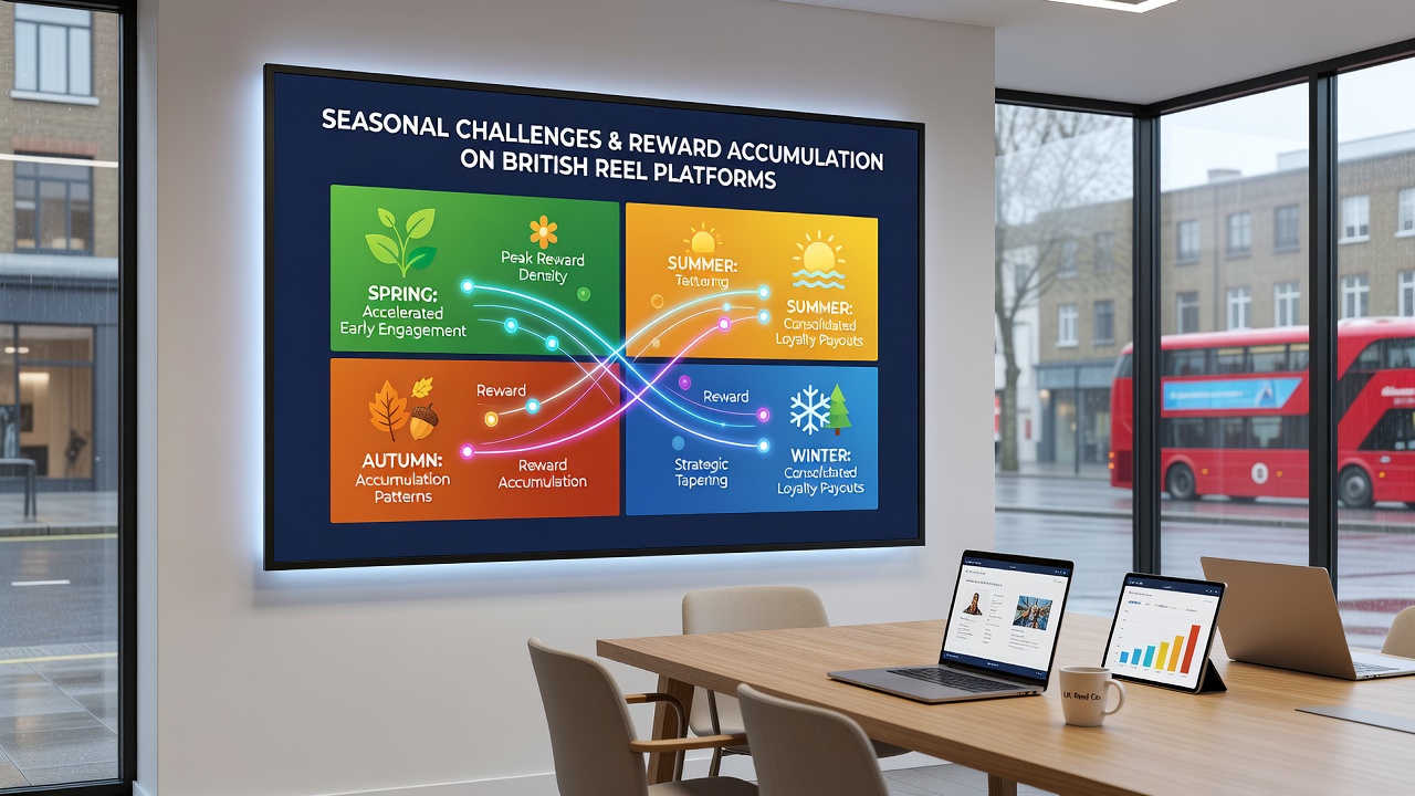 Seasonal leaderboard displays showing player progress in summer and winter challenge events on UK slot platforms
