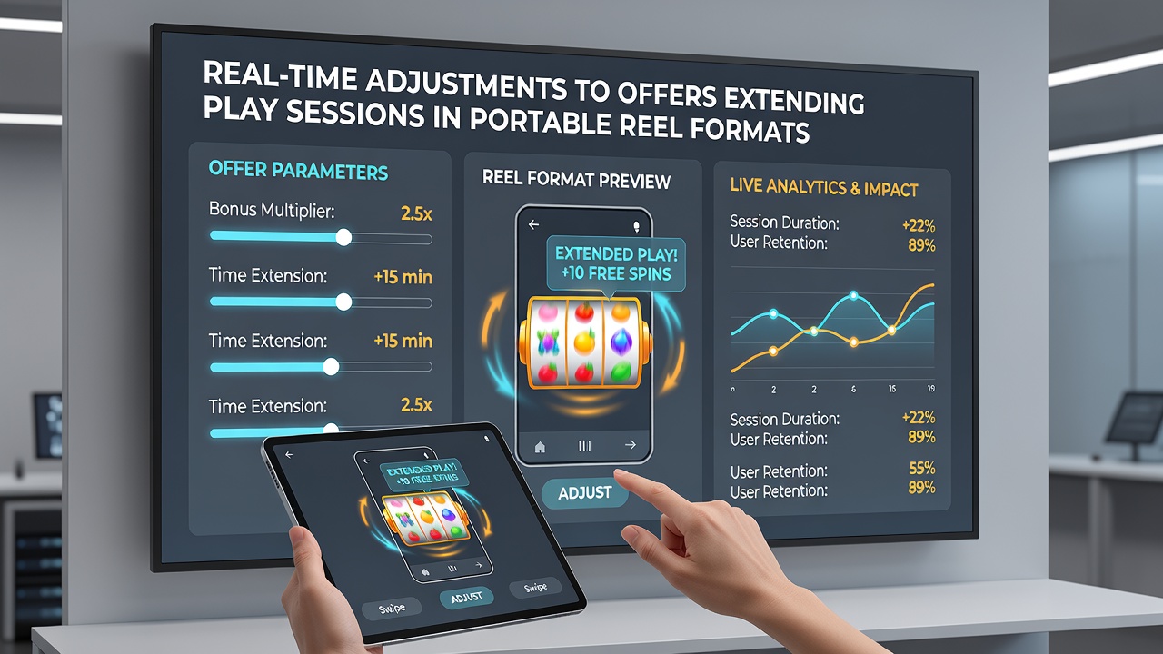 Analytics dashboard showing real-time offer adjustment impacts on mobile reel session durations