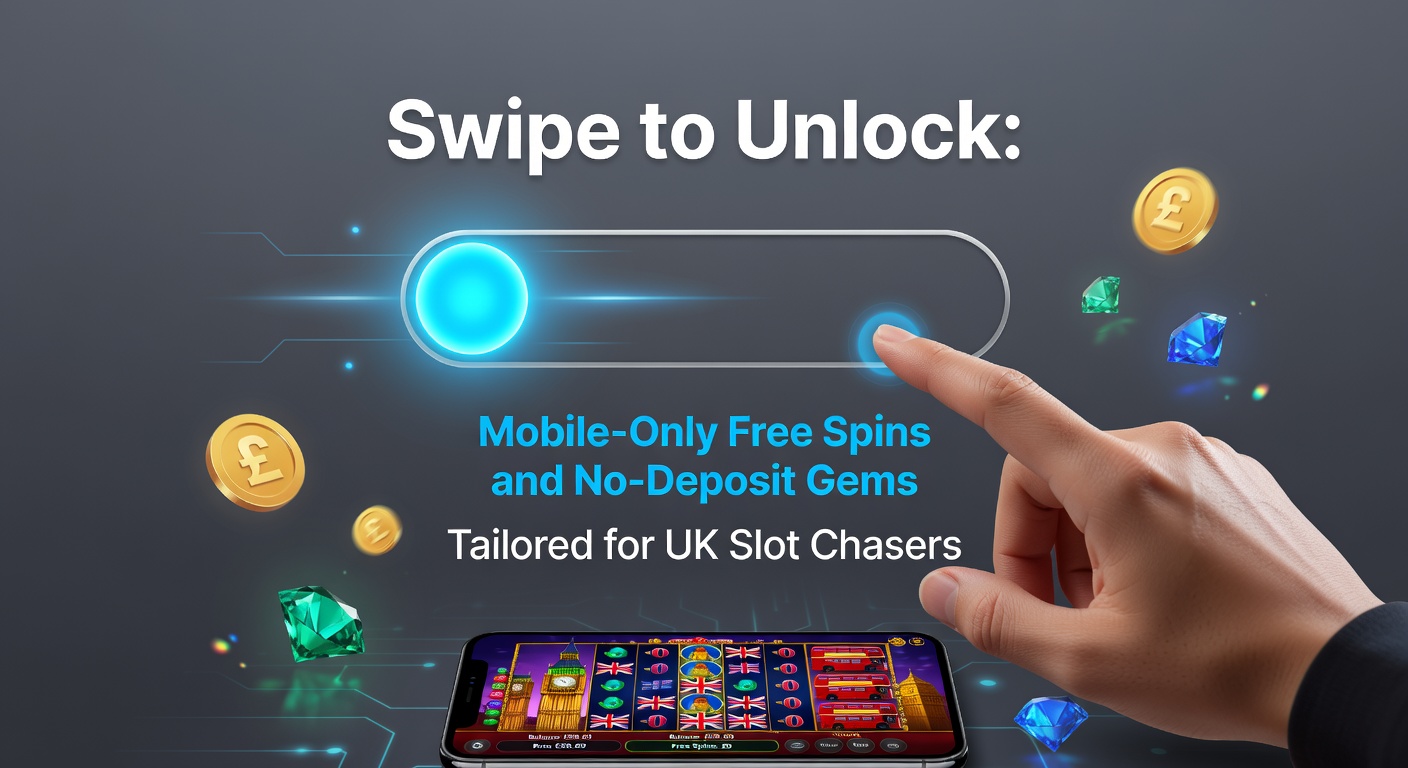 Close-up of a mobile app interface showing gem icons accumulating as no-deposit bonuses for UK slot players, with swipe arrows indicating unlock mechanics