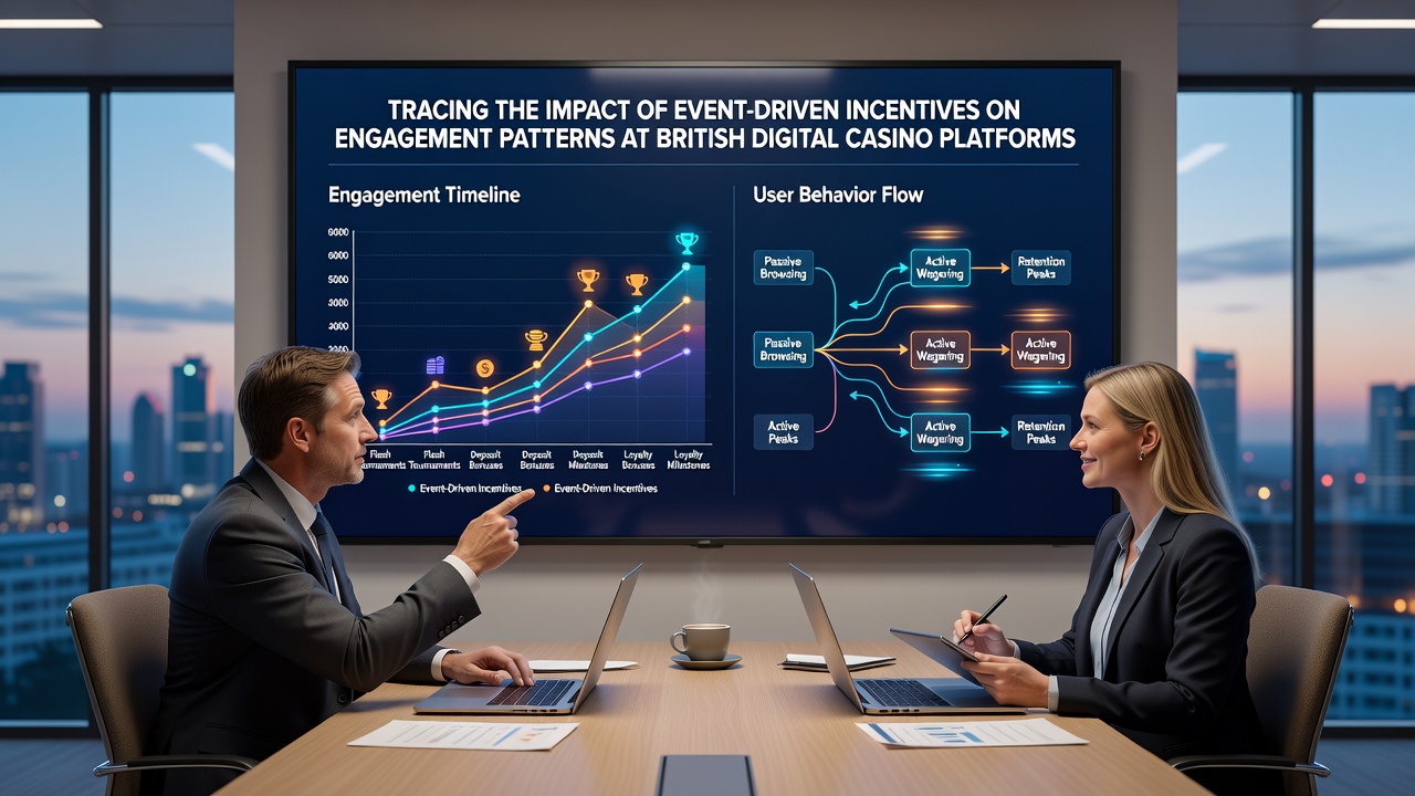 Analytics charts displaying login spikes during seasonal casino events in the UK